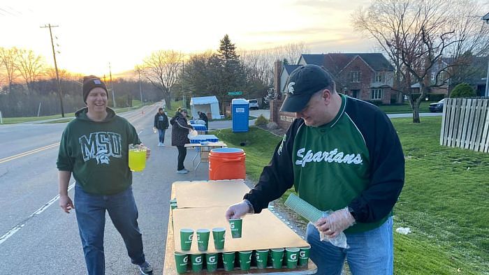 Indy Spartans Water Stop D at the Indiana Women's Running Festival Half-Marathon details