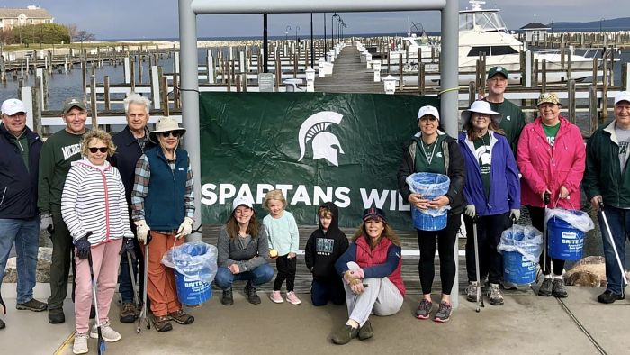 Tip of the Mitt Spartans | Petoskey Waterfront / Marina Cleanup details