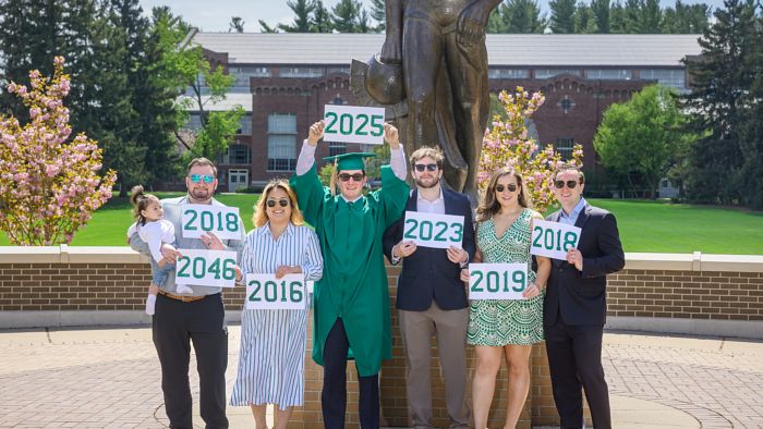 MSUAO-UA Staff Only | Spring 2026 Graduation Photos @ The Spartan Statue details
